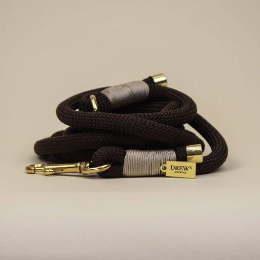 Espresso Brown Puppy Lanyard – Durable Handmade Rope Leash