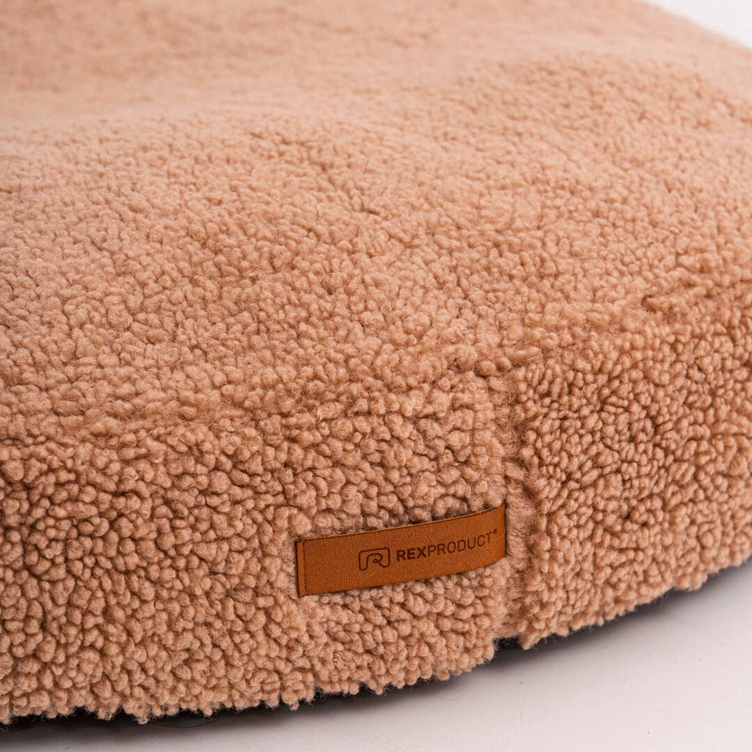 COCO Teddy Round Bed – Soft Sherpa Comfort for Dogs