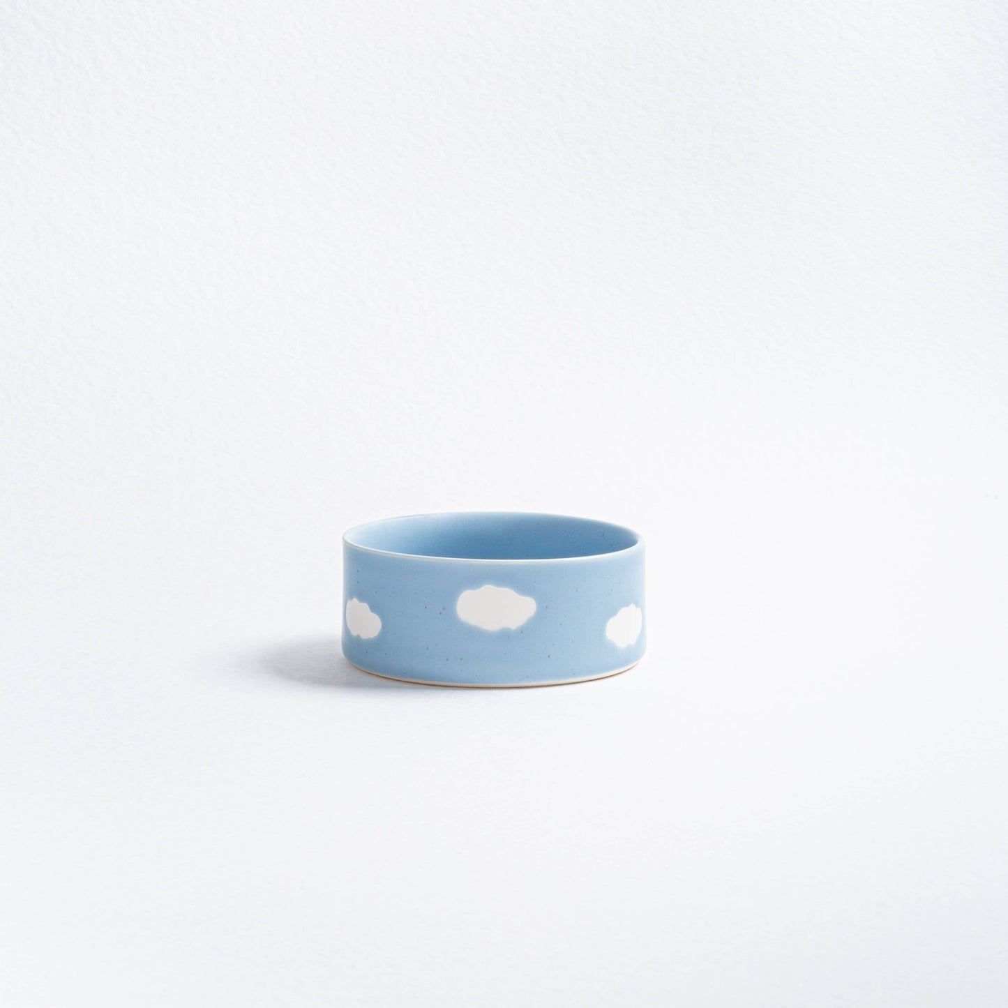 Cloud Stoneware Pet Bowl 14cm Set of 2 – Satin Blue | Designer Dog Bowls