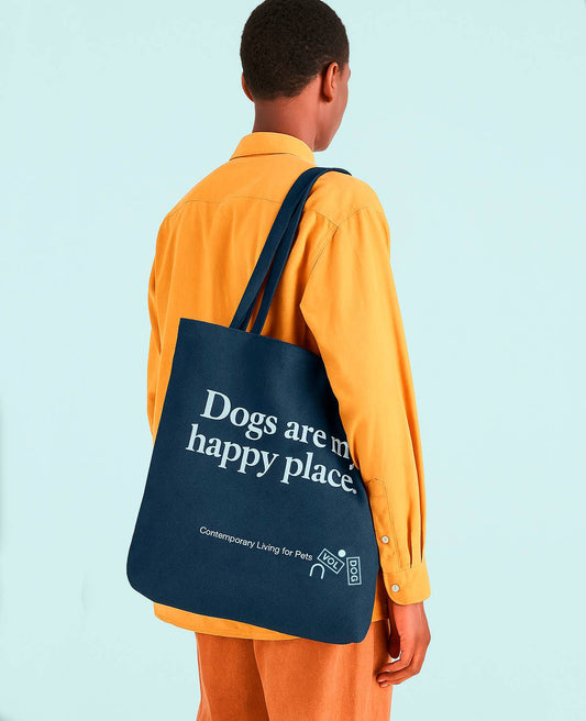 Tote Bag HAPPY PLACE – “Dogs Are My Happy Place”