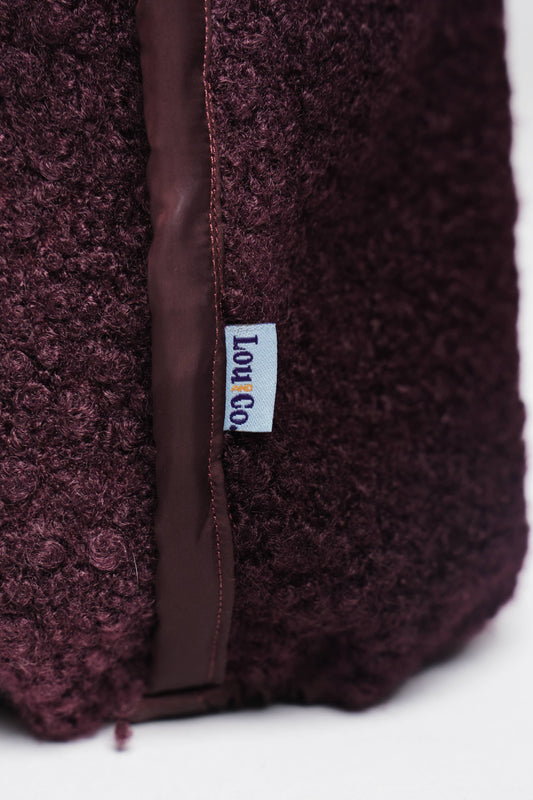 Winter Dog Snood – Burgundy (Reversible, Waterproof)