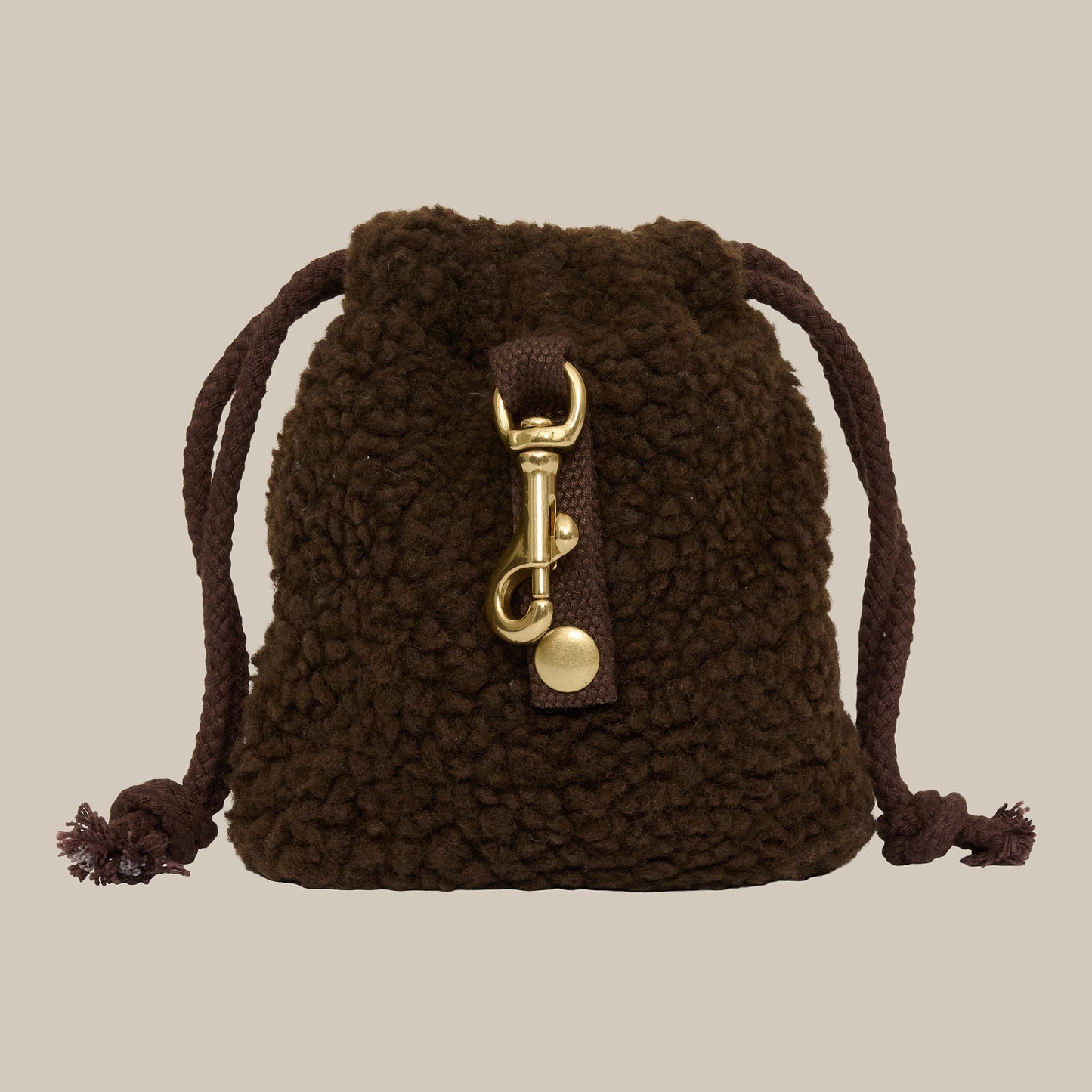 Teddy Treat Bag – Brown | Chic & Sustainable Dog Accessory