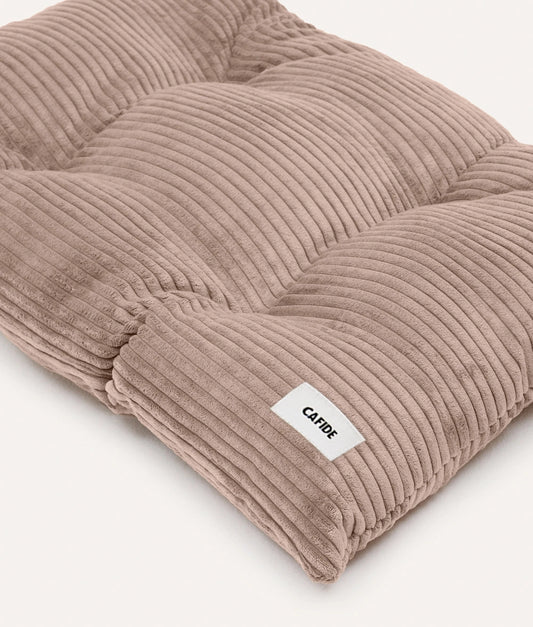 Beige Corduroy Dog Cushion – Bela (Washable, Recycled Filling)