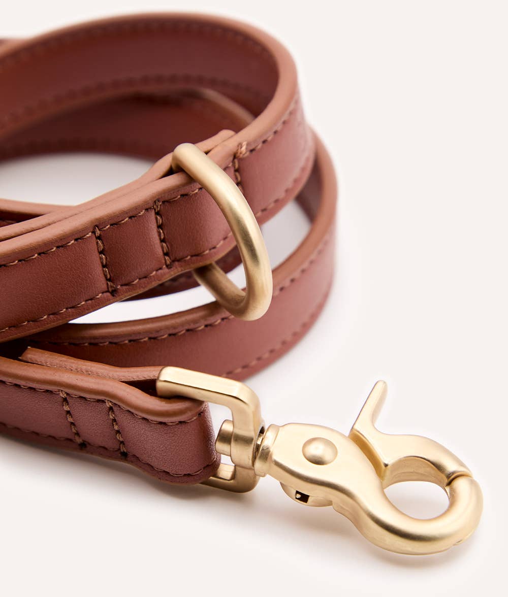 Jala Vegan Leather Dog Leash – Brown | 1.4m Sustainable & Handmade