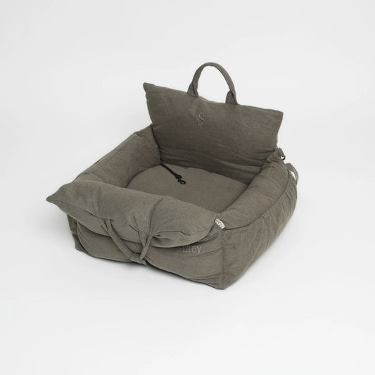 Car Seat Lara | Taupe 2.0 – 3-in-1 Dog Car Seat, Bed & Travel Bag