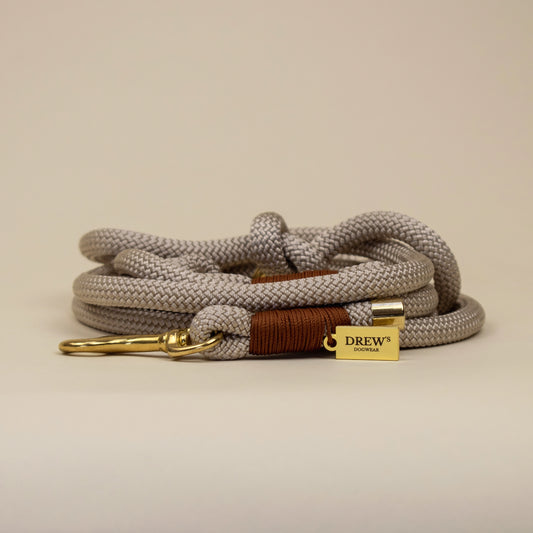 Chai Latte Puppy Leash – Durable Handmade Rope Leash