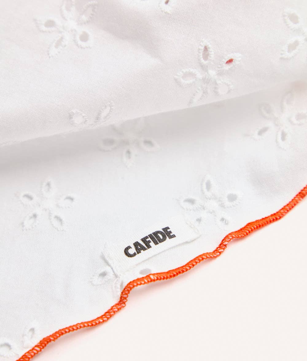 Coral Embroidered Dog Bandana – Adjustable Cotton | Nata