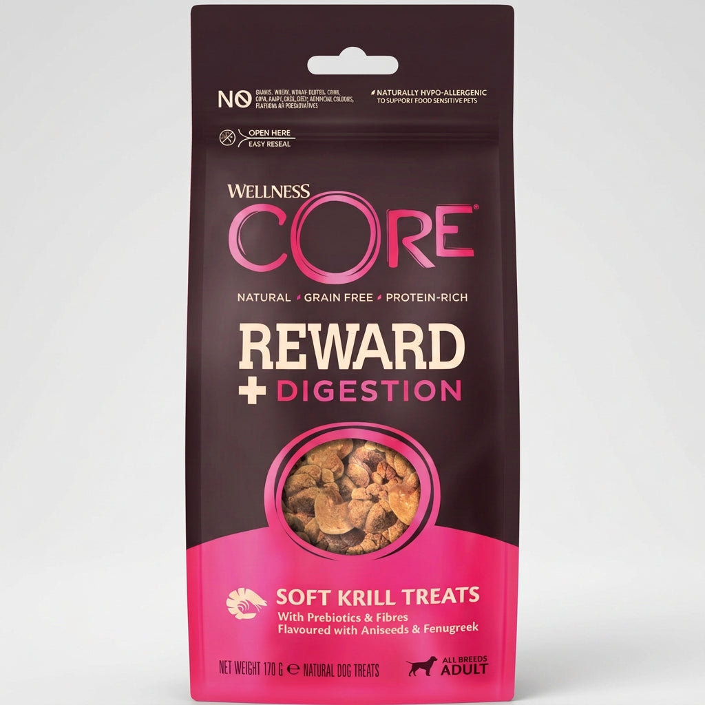 CORE Reward+ Digestion Dog Treats – Krill with Prebiotics (170g)