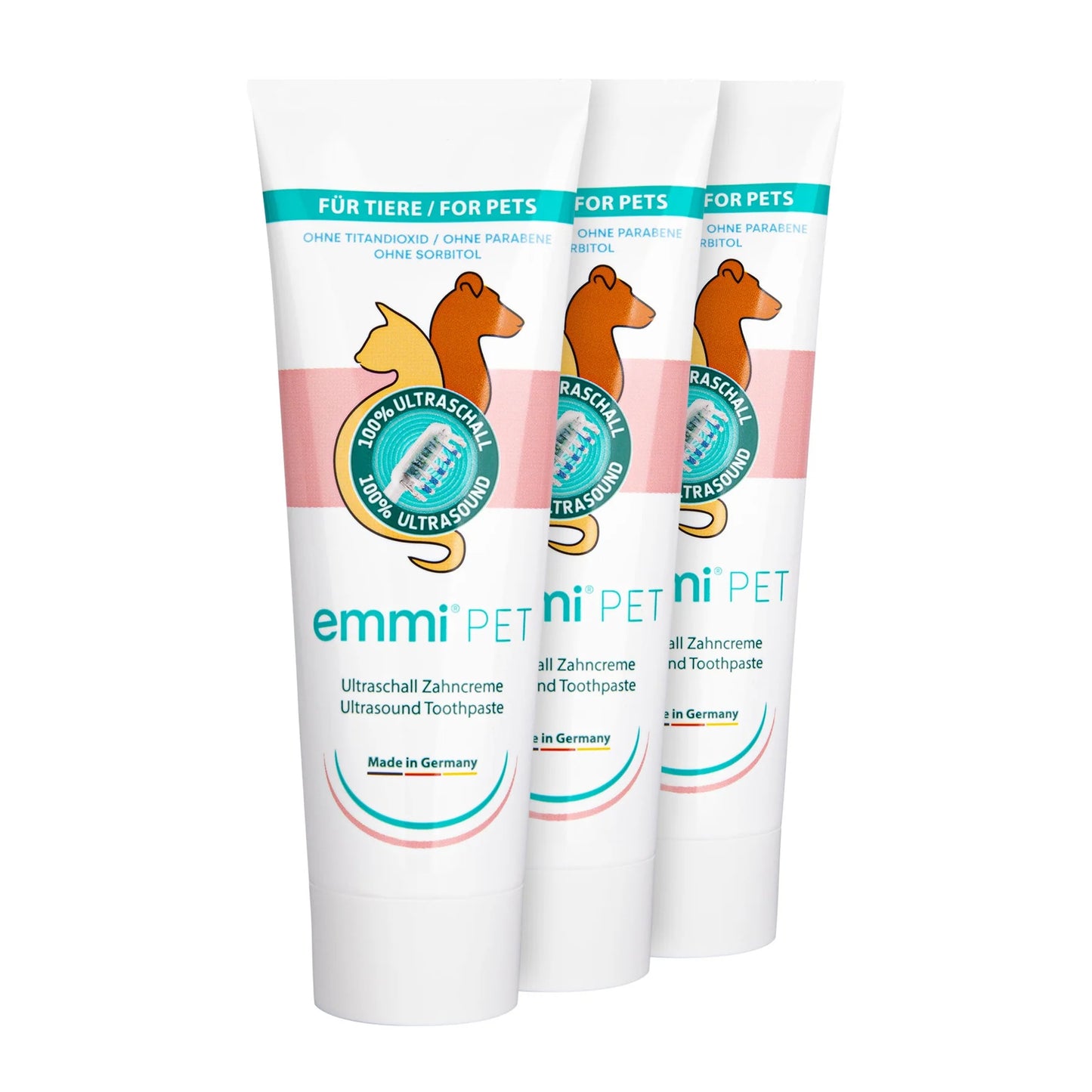 Emmi-Pet Ultrasonic Toothpaste for Dogs & Cats – 3 x 75 ml Pack