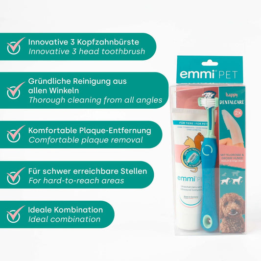 Happy Dental Care Adult Set Blue – Complete Dental Kit for Dogs