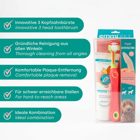 Happy Dental Care Adult Set Pink – Complete Dental Kit for Dogs
