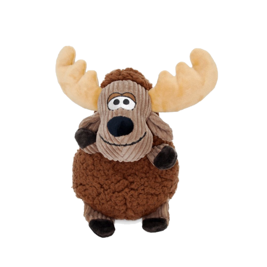 KONG Sherps Floofs Moose – Plush Dog Toy with Squeaker & Crinkle Antlers