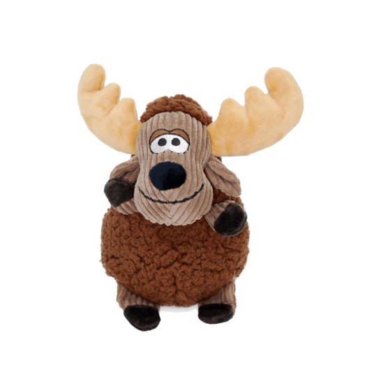 KONG Sherps Floofs Moose – Plush Dog Toy with Squeaker & Crinkle Antlers