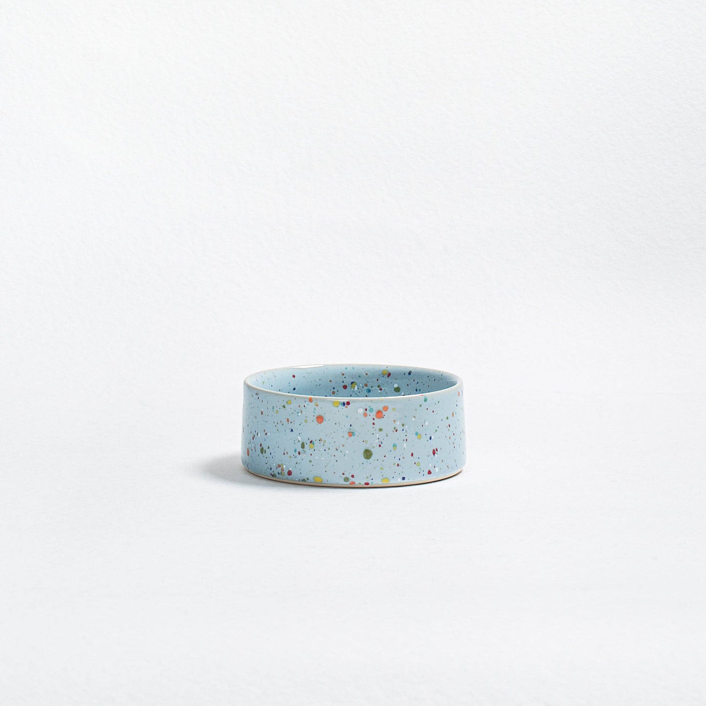 New Party Stoneware Pet Bowl 14cm Set of 2 – Soft Blue | Designer Dog Bowls