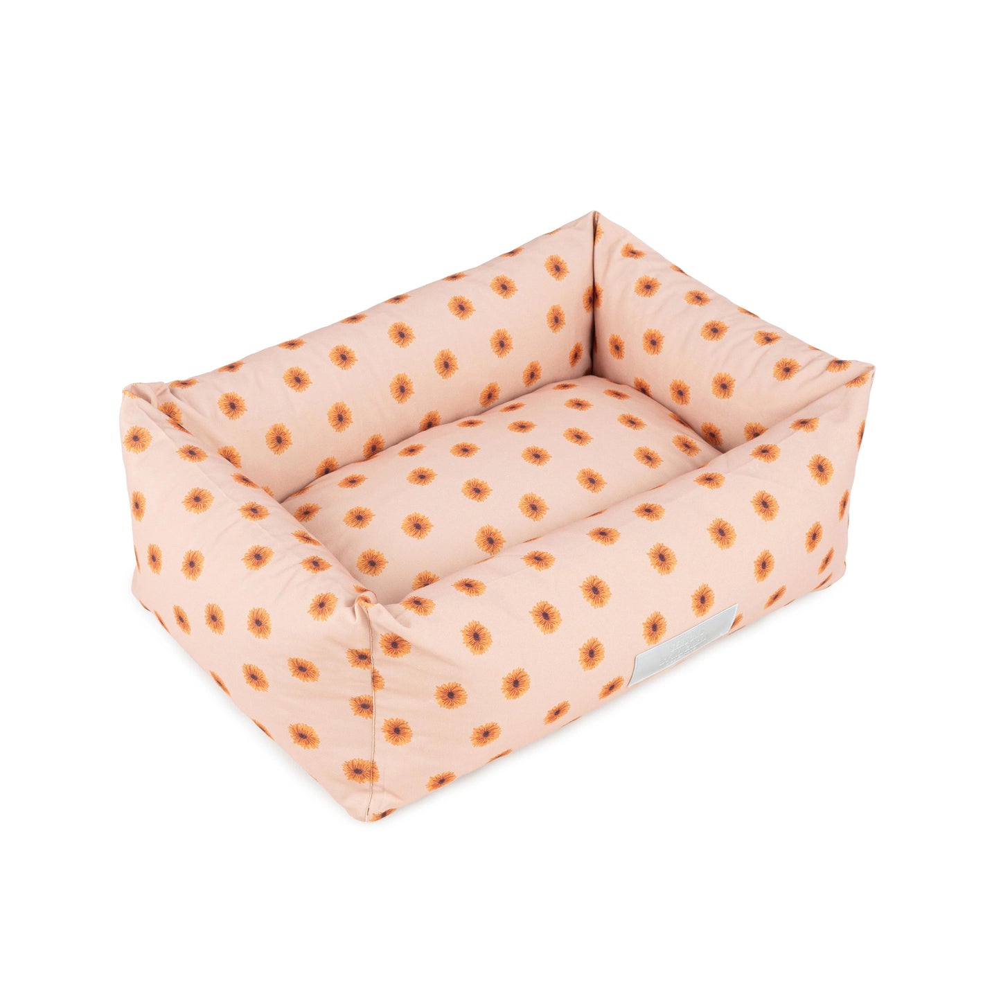 Nuck Dog Bed – Floral | Washable Cushion Bed with Raised Edges