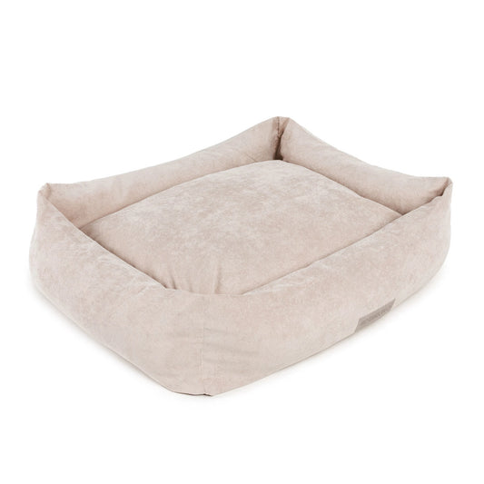 Nuck Dog Bed – Sand | Washable Cushion Bed with Raised Edges