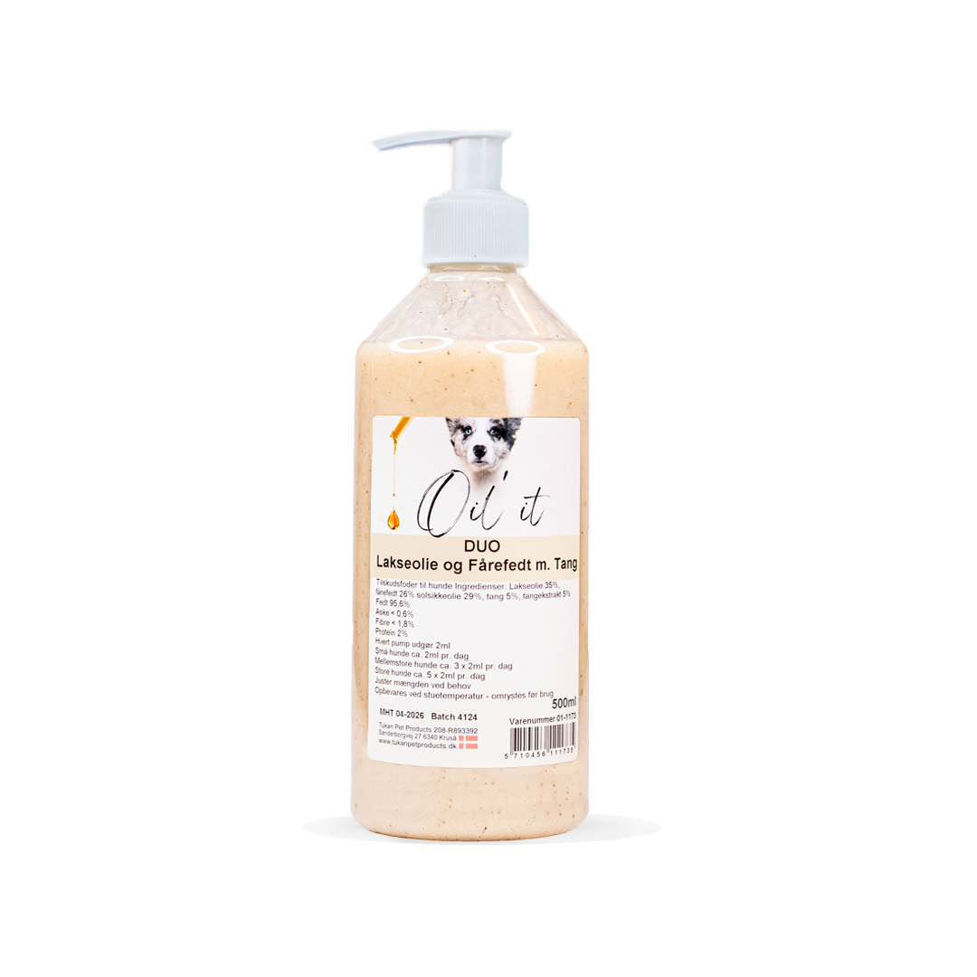 Salmon Oil & Mutton Fat with Seaweed for Dogs 500ml – Omega 3 & 6 Supplement
