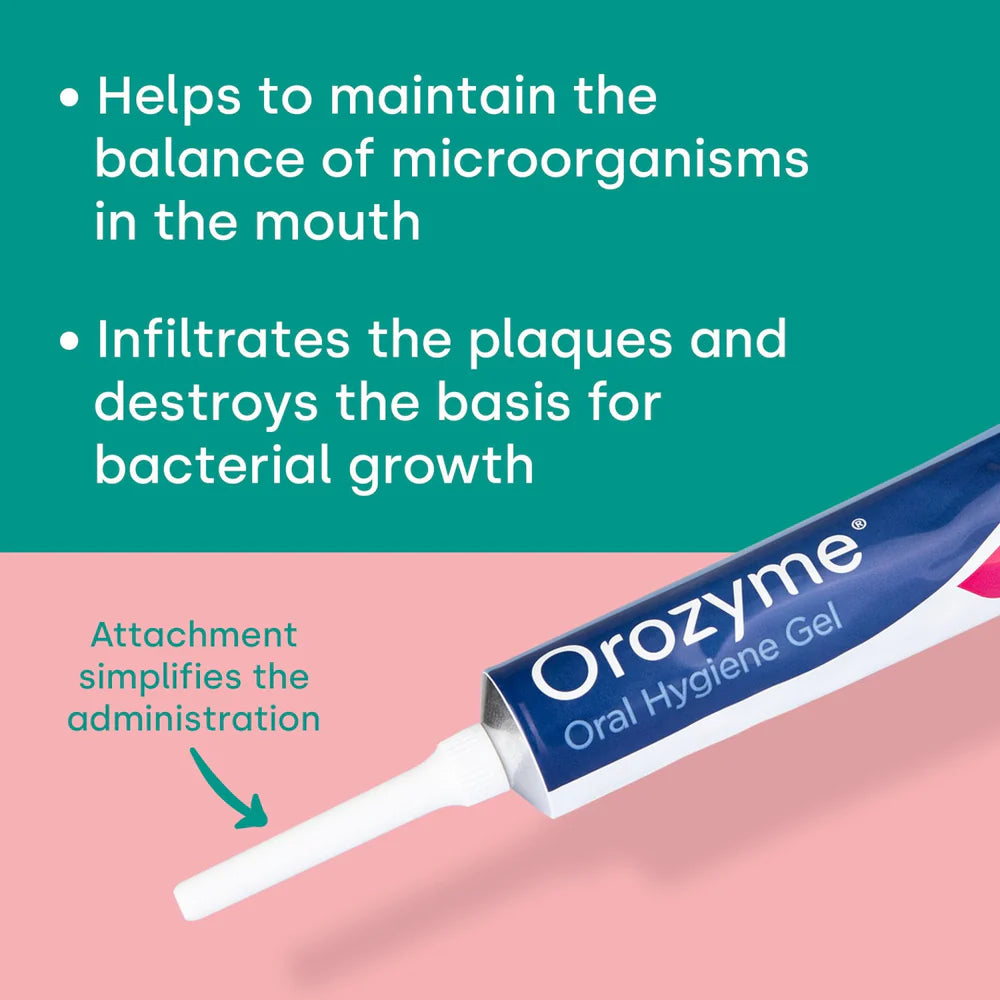 Orozyme Dental Care Gel for Dogs & Cats – 70 g Enzymatic Oral Hygiene