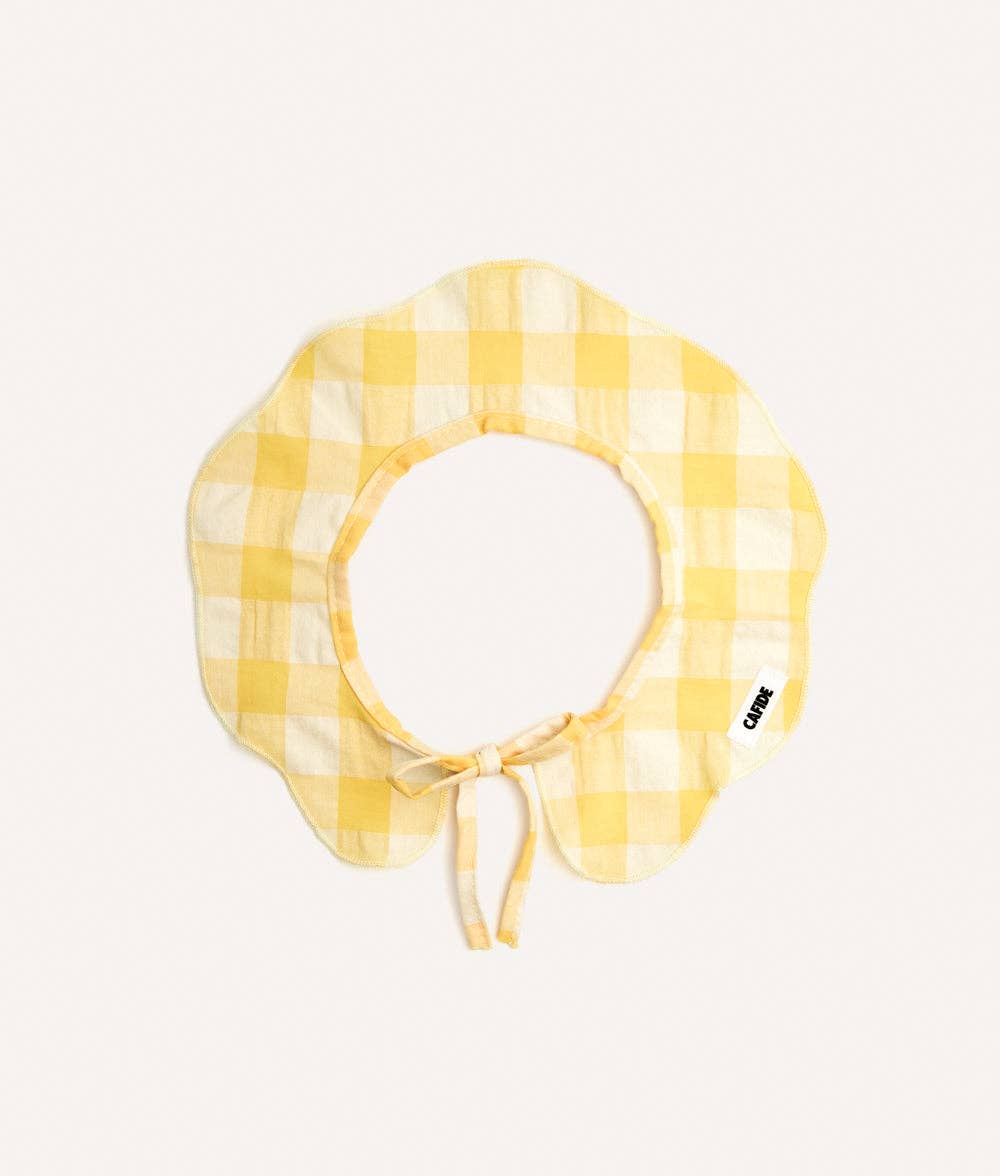 Yellow Gingham Dog Bandana – Adjustable Cotton | Lola