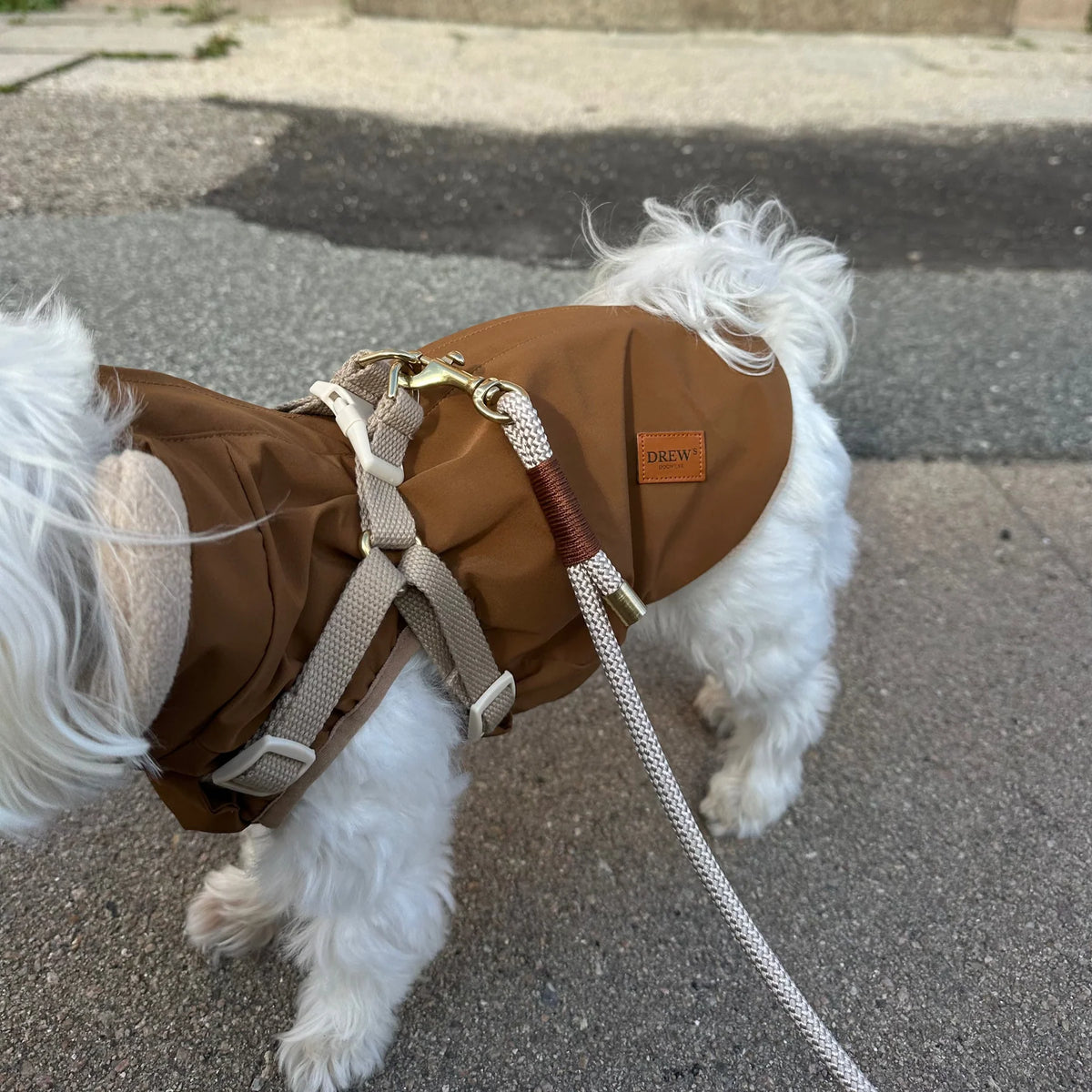 Zermatt Brun Step-In Hundejakke – Vandafvisende, Fleeceforet Vinterfrakke