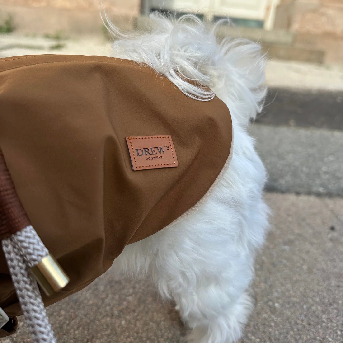 Zermatt Brown Step-In Dog Jacket – Water-Repellent, Fleece-Lined Winter Coat