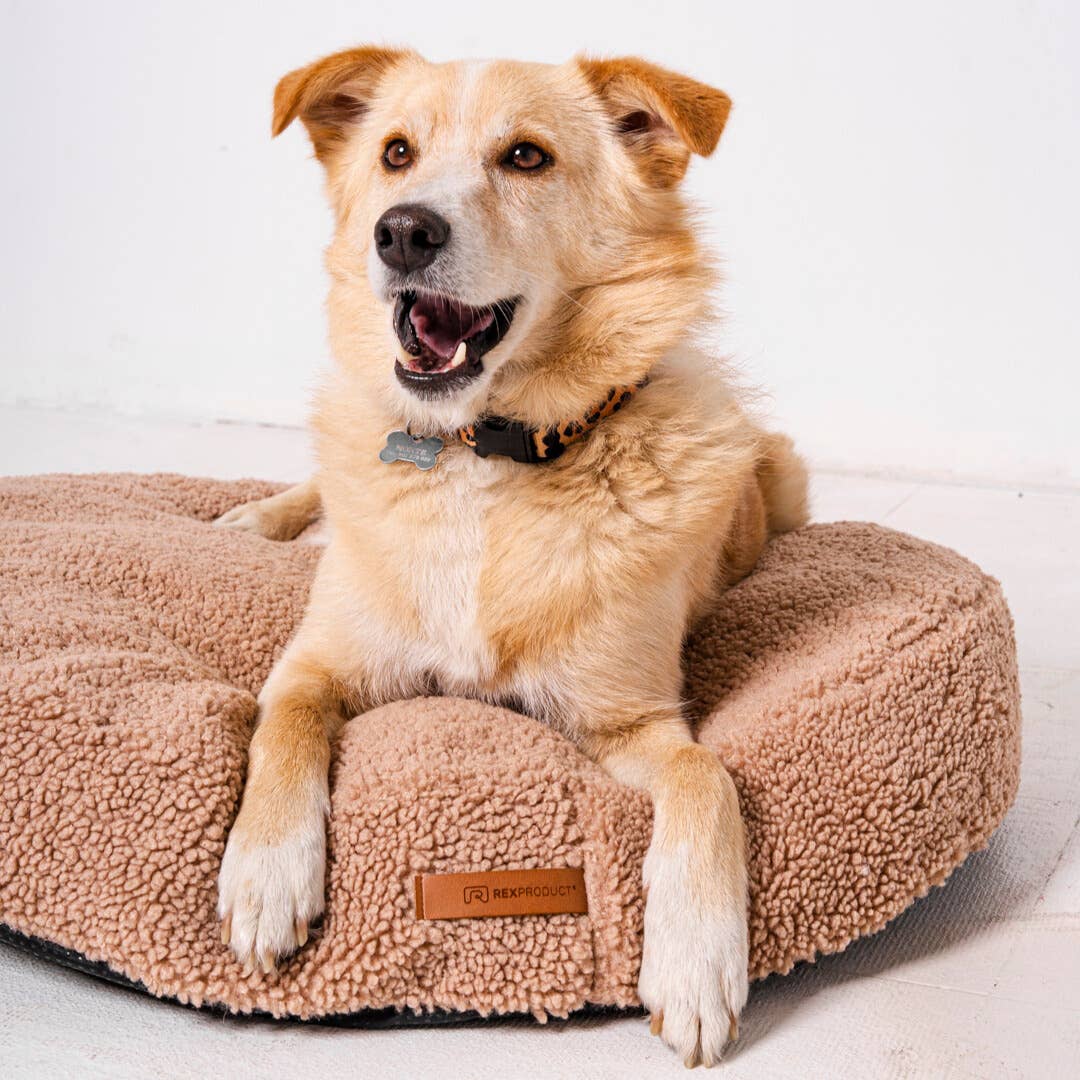 COCO Teddy Round Bed – Soft Sherpa Comfort for Dogs
