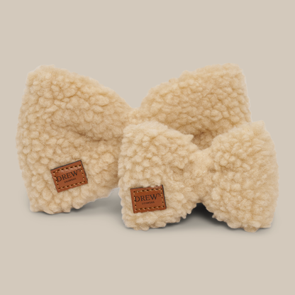 Teddy Butterfly – Beige | Recycled Dog Collar Accessory