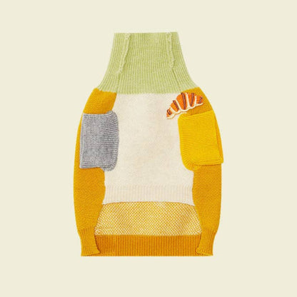 Wool Dog Sweater – Yellow (100% Wool, Nordic Design)
