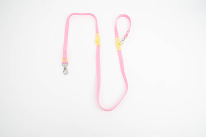 Waterproof Fritz Dog Leash in Pink Lemonade – Adjustable & Durable
