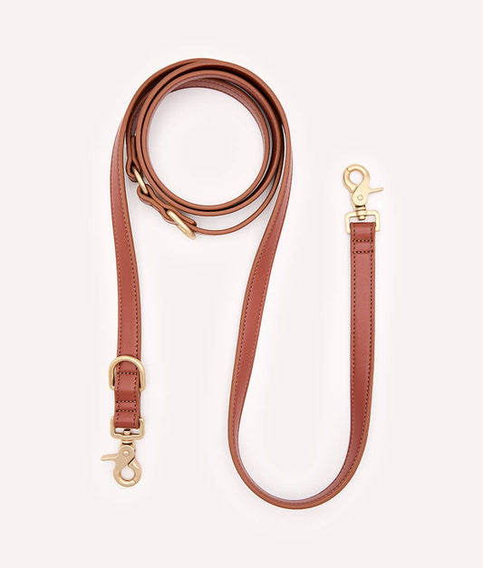 Brown Vegan Leather Multi-Position Strap, Pull