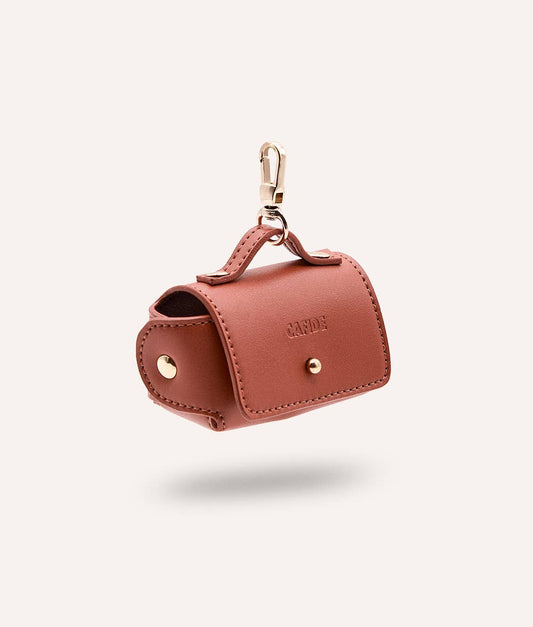 Jala Vegan Leather Poop Bag Carrier – Brown | Handmade & Sustainable