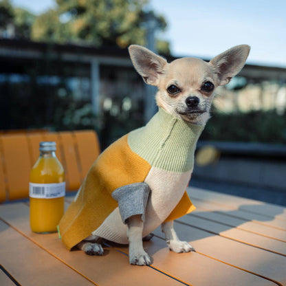 Wool Dog Sweater – Yellow (100% Wool, Nordic Design)