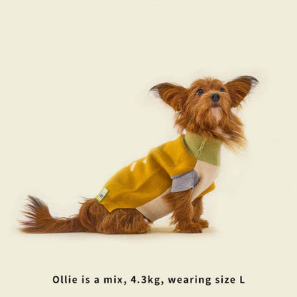 Wool Dog Sweater – Yellow (100% Wool, Nordic Design)
