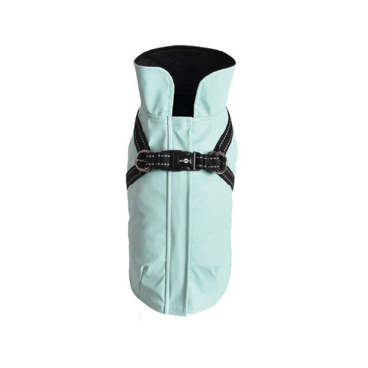 Tom Neoprene Waterproof Blue Dog Coat with Reflective Details