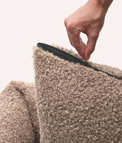 Snozy Dog Bed – Beige Fleece | Removable & Washable