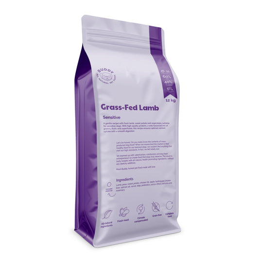 Buddy Grass-Fed Lamb Dog Food 12 kg – Grain-Free Complete Meal