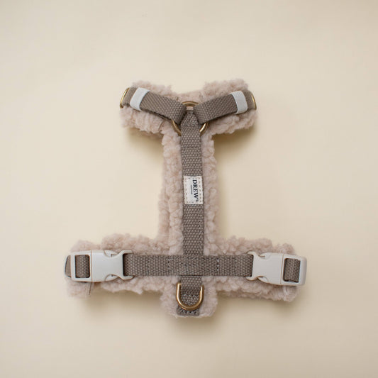 Teddy Dog Harness Beige – Sustainable Style for Every Walk