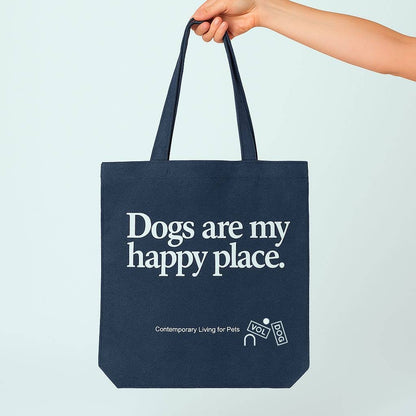 Tote Bag HAPPY PLACE – “Dogs Are My Happy Place”