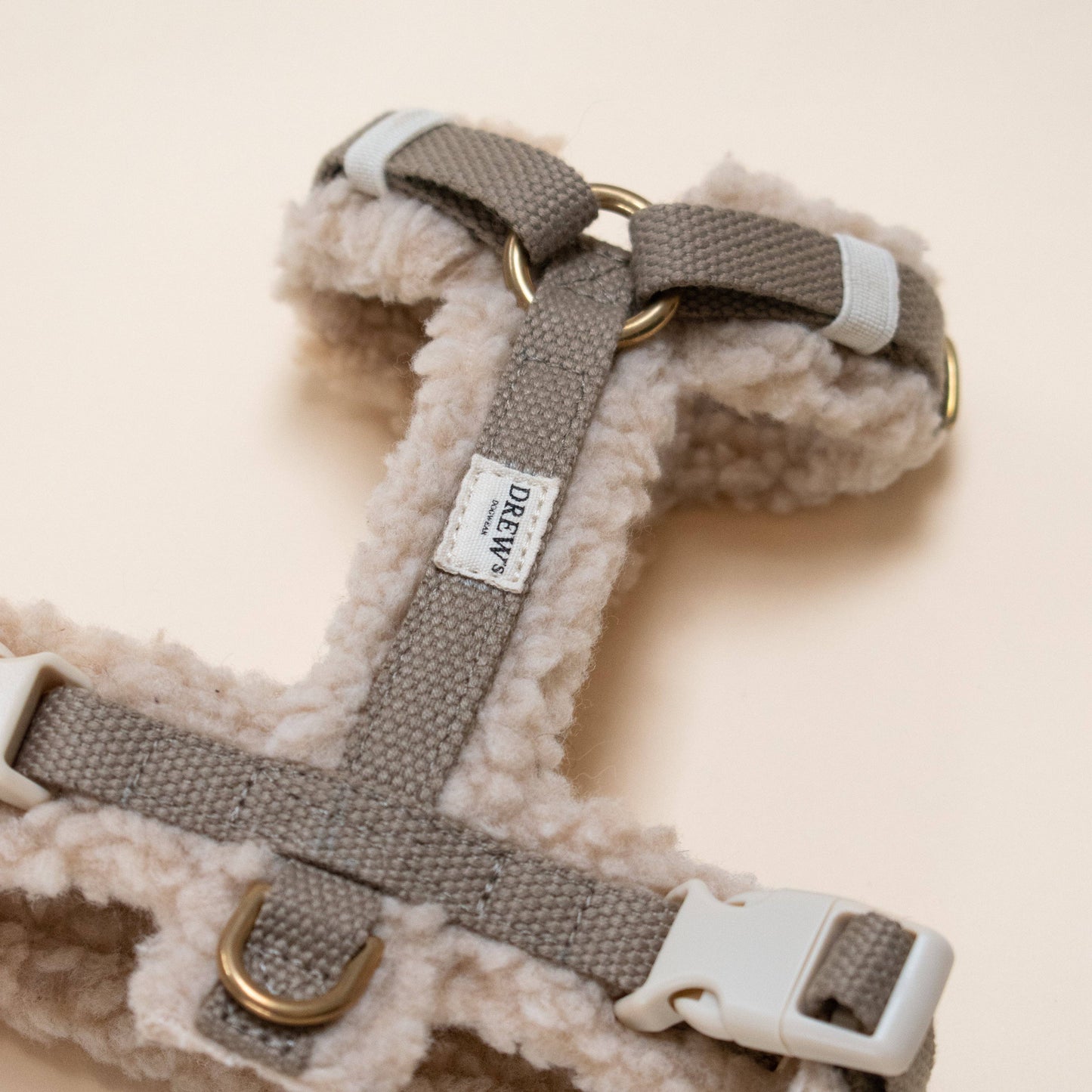 Teddy Dog Harness Beige – Sustainable Style for Every Walk