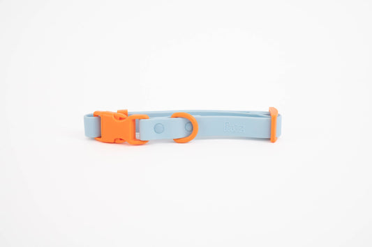 Fritz Dog Collar – Baby Blue Orange | Waterproof & Adjustable