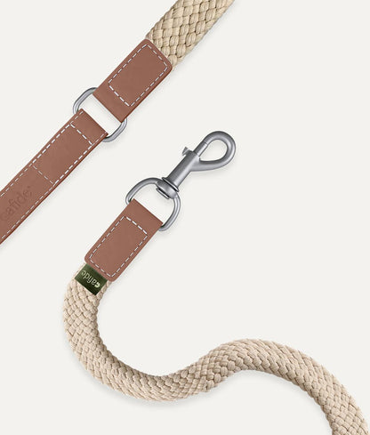Corda Dog Leash – Brown | 1.1m Hand-Braided Vegan Leather