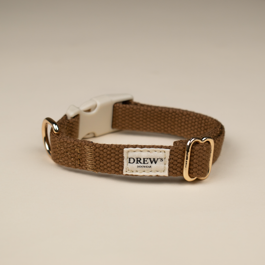 Puppy Collar Brown – Eco-Friendly & Adjustable XS
