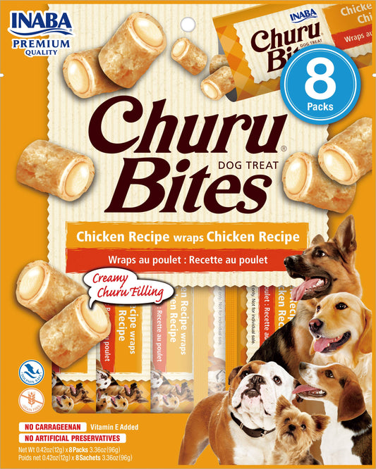 Churu Dog Bites – Chicken Recipe Wraps (8 Packs)