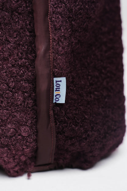Winter Dog Snood – Burgundy (Reversible, Waterproof)