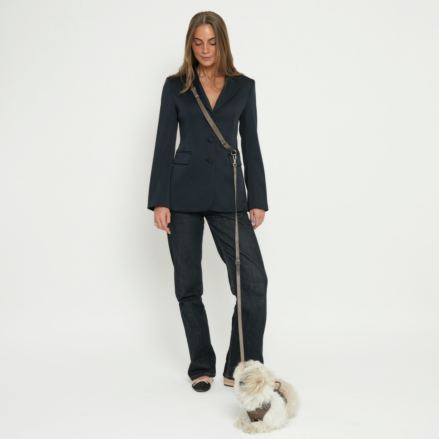 Hands-Free Dog Leash in Mocha | Adjustable & Stylish