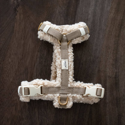 Teddy Dog Harness Beige – Sustainable Style for Every Walk