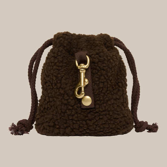 Teddy Treat Bag – Brown | Chic & Sustainable Dog Accessory