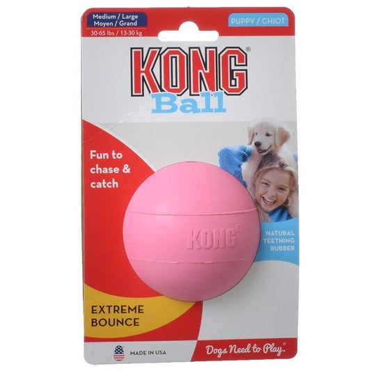 KONG Puppy Ball Small with Treat Hole – Durable Puppy Chew & Fetch Toy
