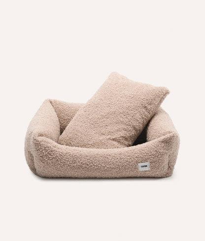 Snozy Dog Bed – Beige Fleece | Removable & Washable