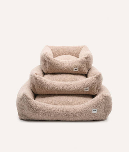 Snozy Dog Bed – Beige Fleece | Removable & Washable